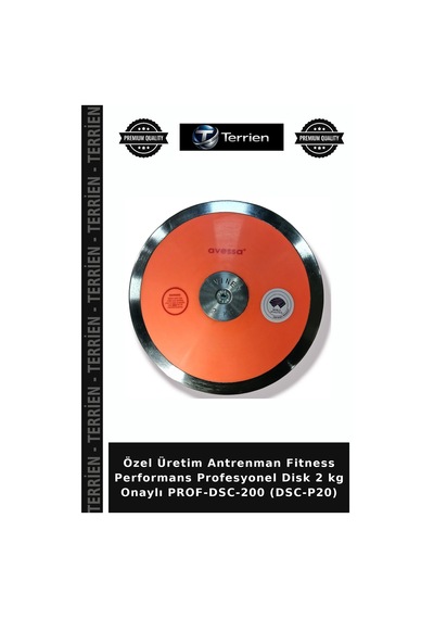 Özel Üretim Antrenman Fitness Performans Profesyonel Disk 2 Kg Onaylı Prof-dsc-200 Dsc-p20
