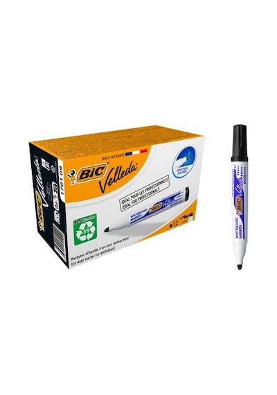 Yuvarlak Uçlu Beyaz Tahta Kalemi, 12'li Paket 103 Ivory