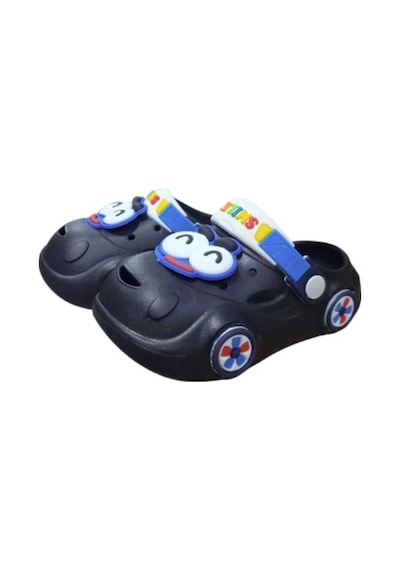 Calx Unisex Araba Figürlü Kaydırmaz Taban Terlik Sandalet Bnt8150 Siyah