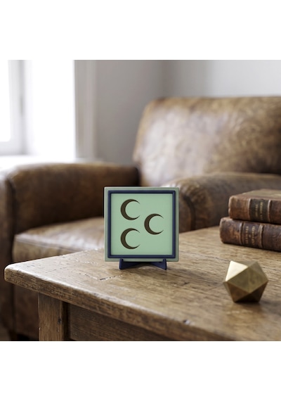Üç Hilal Temalı Dekoratif Masaüstü Objesi, Modern Ev Ve Ofis Dekorasyonu İçin Estetik Hediye 10x10cm