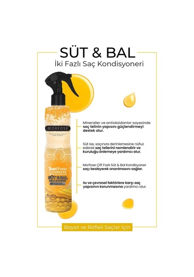 Tedar Çift Fazlı Süt & Bal Kondisyoner Fön Suyu 400 Ml - Mrfs Najmaddin