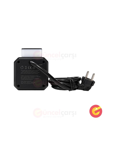 Güncelçarşı 3'lü Akım Korumalı Küp Priz 2 Metre Kablolu 2200w 1050j 2 Usb 2 Type-c Girişli Gece Lambalı Açma Kapama Düğmeli Çoklu Priz 0 - 2 M