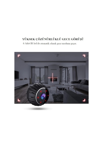 Wevolt X10 1080P Ultra Mini Wifi Gece Görüşlü Mini Dv Kamera