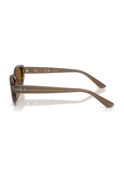 Ray-ban Rb 4457d 677983 55 Unisex Polarize Yastık Şeffaf Kahverengi Kemik Güneş Gözlüğü Kahverengi