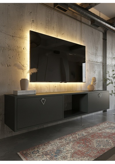 Resital Tv Ünitesi S1832-4 Antrasit Antrasit