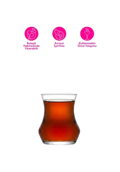 Lav Eda Cam Çay Bardağı 6 Kişilik 170 ml
