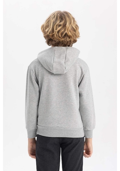 DeFacto Erkek Çocuk Baskılı Kapüşonlu Kalın Sweatshirt B9012A823CWGR210 DeFacto Erkek Çocuk Baskılı Kapüşonlu Kalın Sweatshirt B9012A823CWGR210