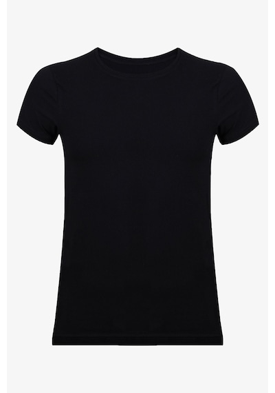 Erkek 2'li Basic Likralı T-shirt 9012 Siyah