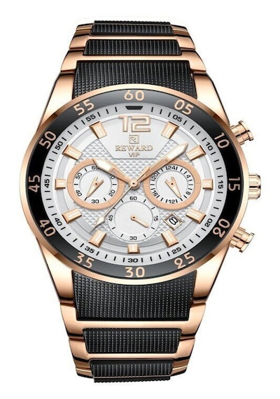 Rd81011m Çelik Kordonlu,5 Atm Erkek Kol Saati Siyah - Rose Gold