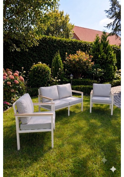 Neokas Bahçe Mobilyası, 1 + 1 + 2 Bahçe Takımı, Masasız, Kafe Koltuğu, Bekleme Alanı Koltuğu, Beyaz Neokas Bahçe Mobilyası, 1 + 1 + 2 Bahçe Takımı, Masasız, Kafe Koltuğu, Bekleme Alanı Koltuğu, Beyaz