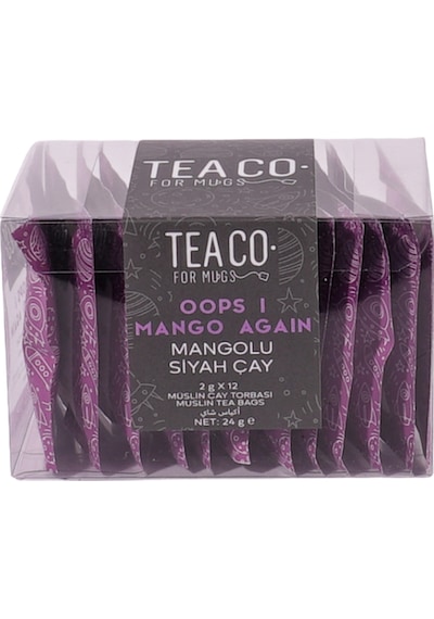 Tea Co. Oops I Mango Again Mangolu Siyah Çay Müslin Torba 12 x 2 G