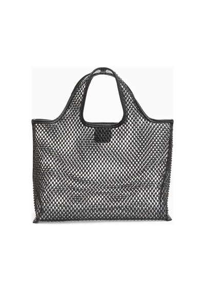 3.1 Phillip Lim Mini Market Tote Çanta Kristal Mesh Siyah, Işıltılı Ve Şık Tasarım El Çantası