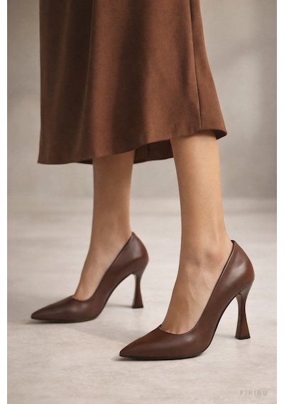 Firibu Kadın Stiletto Sivri Burun İnce Topuk Şık Klasik Ofis & Abiye Ayakkabı 35-41-42 Özel Numara Kahverengi Firibu Kadın Stiletto Sivri Burun İnce Topuk Şık Klasik Ofis & Abiye Ayakkabı 35-41-42 Özel Numara Kahverengi