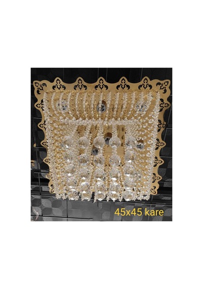 Avize Hanedan 45x45 Kare Gold Altın Altın