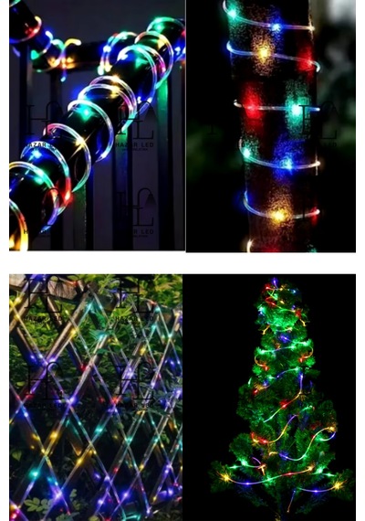 10 Metre Rgb Halat Led Işık Animasyonlu Peri Led Dış Mekan Ip65 Dekoratif Led Işık Yılbaşı Süsü RGB