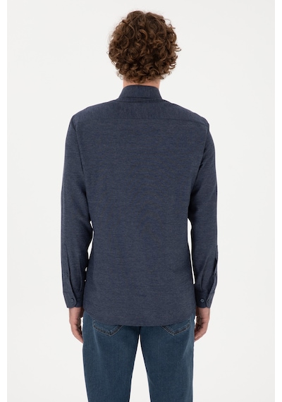 U.s. Polo Assn. Erkek İndigo Gömlek Basic 50316723-vr028 İndigo