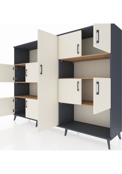 Hyperion Dolap 10 Raflı 9 Kapaklı 220x44x163 Antrasit-aytaşı/çam Aytası/atlas Çam - Antrasıt Hyperion Dolap 10 Raflı 9 Kapaklı 220x44x163 Antrasit-aytaşı/çam Aytası/atlas Çam - Antrasıt