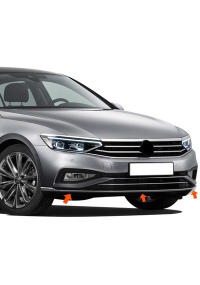 Vw Volkswagen Passat B8.5 - Ön Tampon Alt Çıtası - 3 Prç.