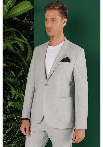 Efor C 643 Slim Fit Gri Spor Ceket Gri