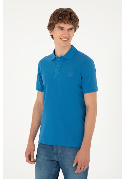 U.S. Polo Assn. Erkek Slim Fit Polo Yaka Saks Basic Tişört 50294207-VR045