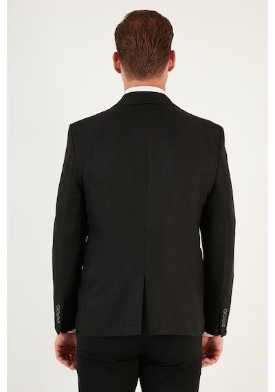 Buratti Slim Fit Tek Yırtmaçlı Düğmeli Blazer Erkek Ceket 2163763 Siyah Buratti Slim Fit Tek Yırtmaçlı Düğmeli Blazer Erkek Ceket 2163763 Siyah