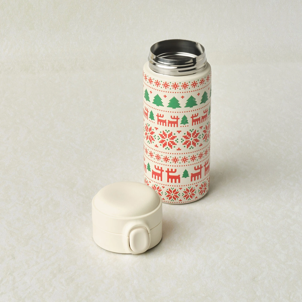 Karaca New Year Yılbaşı Snow Çelik Sızdırmaz Termos 350 Ml Çok Renkli
