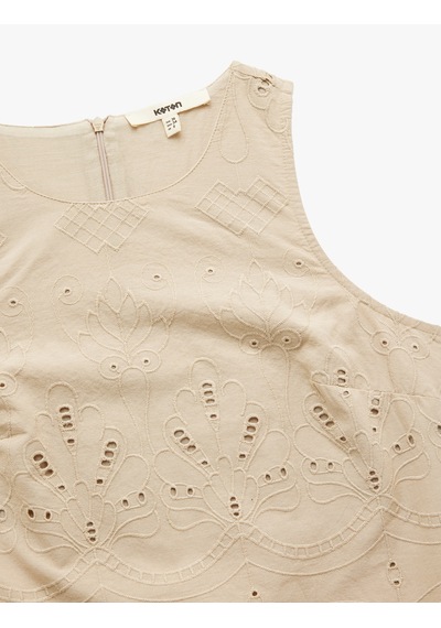 Koton Pamuklu Astarlı Fistolu Brodeli Kolsuz Mini Halter Yaka Elbise Vizon 5sak80183pw Vizon Koton Pamuklu Astarlı Fistolu Brodeli Kolsuz Mini Halter Yaka Elbise Vizon 5sak80183pw Vizon