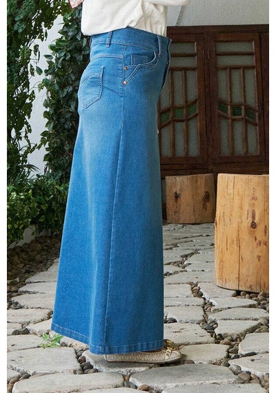 Neways 2058-denim Etek Mavi Mavi