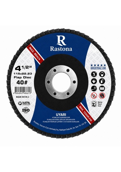 Rastona Flap Disk Zımpara 115x22.23mm 40 10 Adet