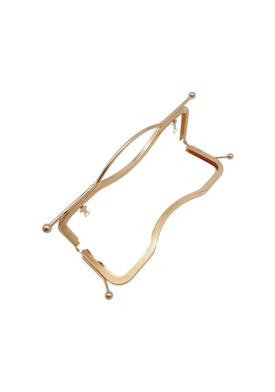 Angel Çanta Aksesuar 27 Cm Üstten Tutmalı Çanta Klipsi Çanta Bursu Light Gold Metal