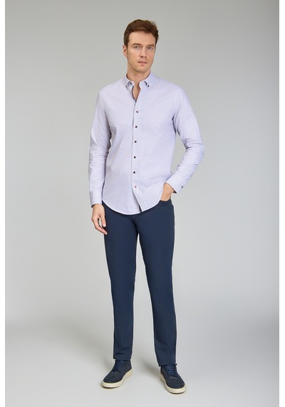 Bisse Modern Fit Paşa Yaka Düğmeli Bordo Spor Erkek Gömlek Gmkra0122300200 D25 Bordo