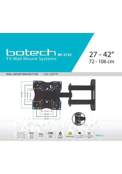 Bp2742 Bp-2742 Tv Hareketli Askı Aparatı, Siyah