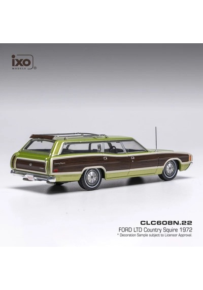 1:43 Ölçek Ixo 1972 Ford Ltd Country Squire Diecast Metal Minyatür Model Araba 10cm