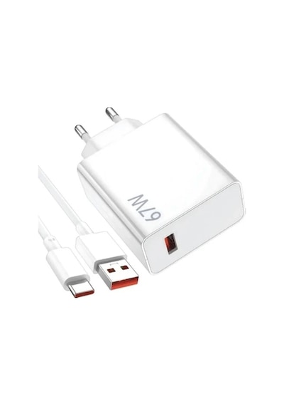 Power Android Uyumlu 67w Watt Type-c Hızlı Şarj Aleti Adaptör Kablo Set10