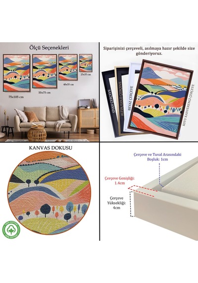 Miyrem^ Canvas Serie Pastel Tonlardaki Minimalist Tablo-7670