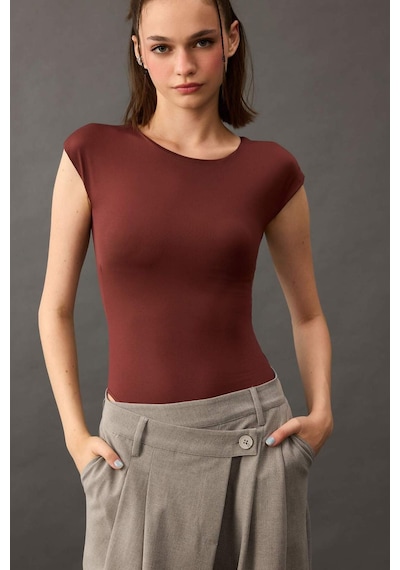 Defacto Coool Basic Düz Kolsuz Çıtçıtlı Body F7824ax25aubr469 Bordo