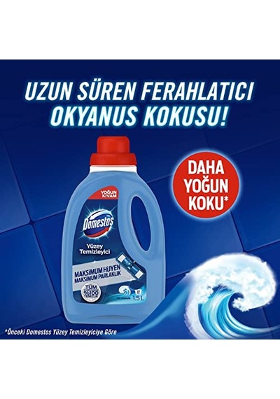 Domestos Yüzey Temizleyici Yoğun Kıvam Okyanus 1500 Ml 100'lü Set