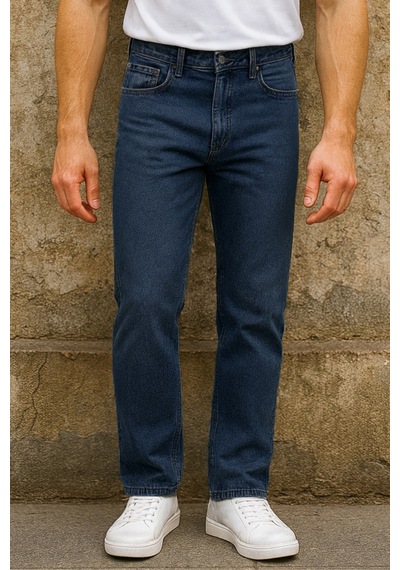 Cedy Denim Regular Fit Jean Martin Yüksek Bel Standart Kesim Esnek Kot Pantolon C336 Mavi