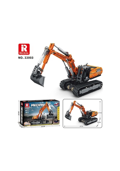 Reobrix Technic 22003 Excavator Kazıcı Kumanda&motorlu Yaratıcı Yapı Blok Seti Building Blocks - 1106 Parça