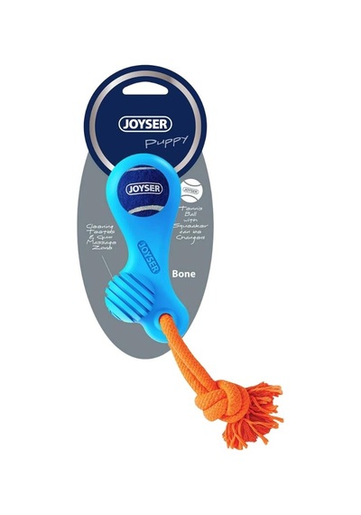 Joyser Bone Kauçuk İpli Kemik Yavru Köpek Oyuncağı 13x6 Cm