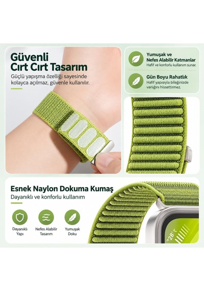 Redmi 9 Active İle Uyumlu Ayarlanabilir Kumaş Saat Kordonu Pembe Çok Renkli