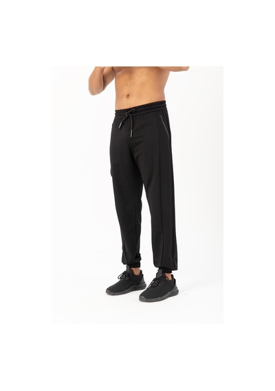 Maraton Sportswear Oversize Erkek Lastik Paça Basic Siyah Eşofman Altı 22466-siyah Siyah