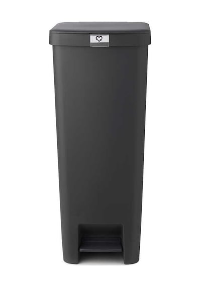 Brabantıa Stepup Koyu Gri Plastik Pedallı Çöp Kutusu 40lt Siyah