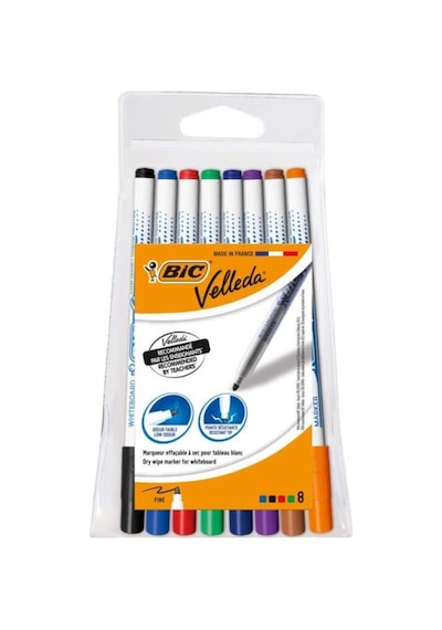 Bic Velleda Çocuk Beyaz Tahta Kalemi 8'Li Poşet