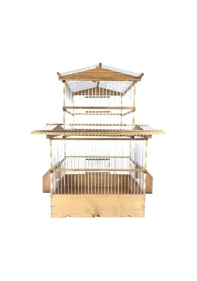Naturbirds Ahşap Kafes 2 Katlı Xxl Muhabbet Kuşu Saka Kanarya