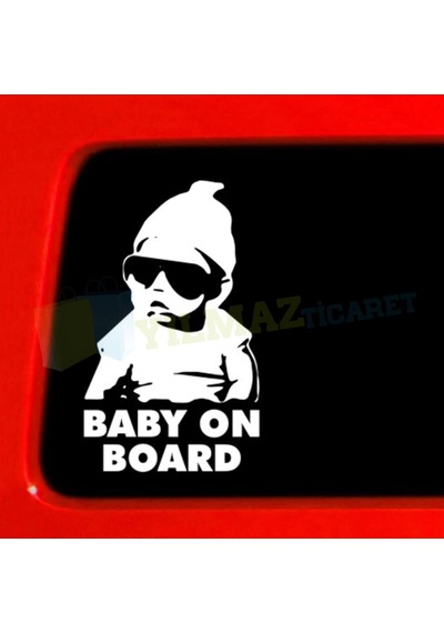 Baby On Board Arabada Bebek Var Cam Oto Sticker Etiket Yapıştırma