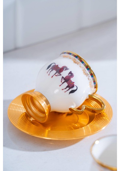 Acar Jasmine 6 Kişilik Kahve Fincanı Takımı - 90 Ml Beyaz