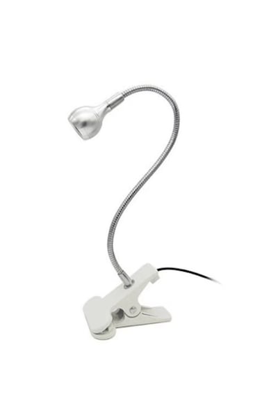Beyaz Cob Ledli Masa Lambası Kıskaçlı Akrobatik Usb Masa Lambası - Çalışma Lambası - 360 Esnek Gövde Beyaz Işık