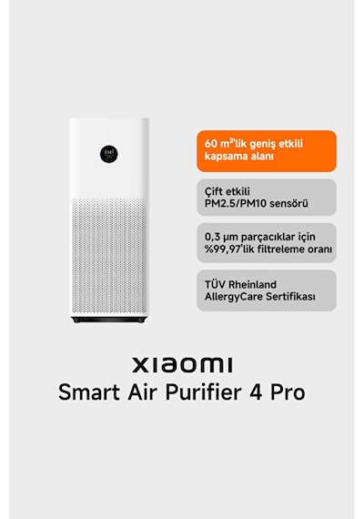 Xiaomi Mi Air Purifier 4 Pro Akıllı Hava Temizleme Cihazı