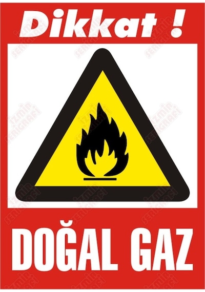 Dikkat Doğal Gaz Levhası (464630580)